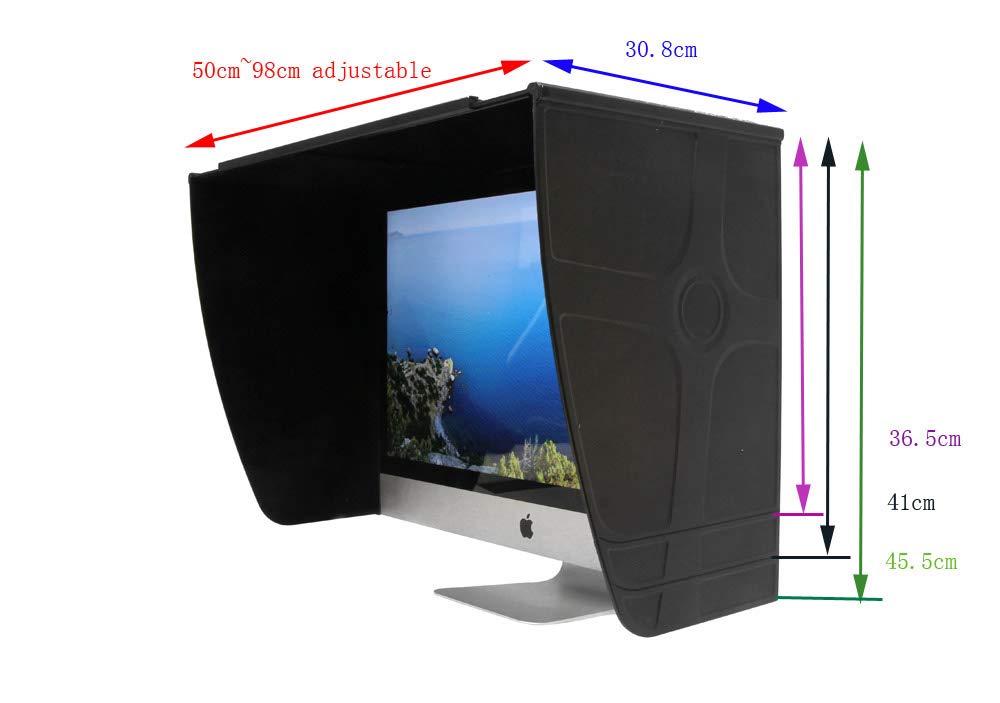 Monitor Hood Adjustable 24''36'' for 24'' 27'' 30'' 32'' 36''Universal